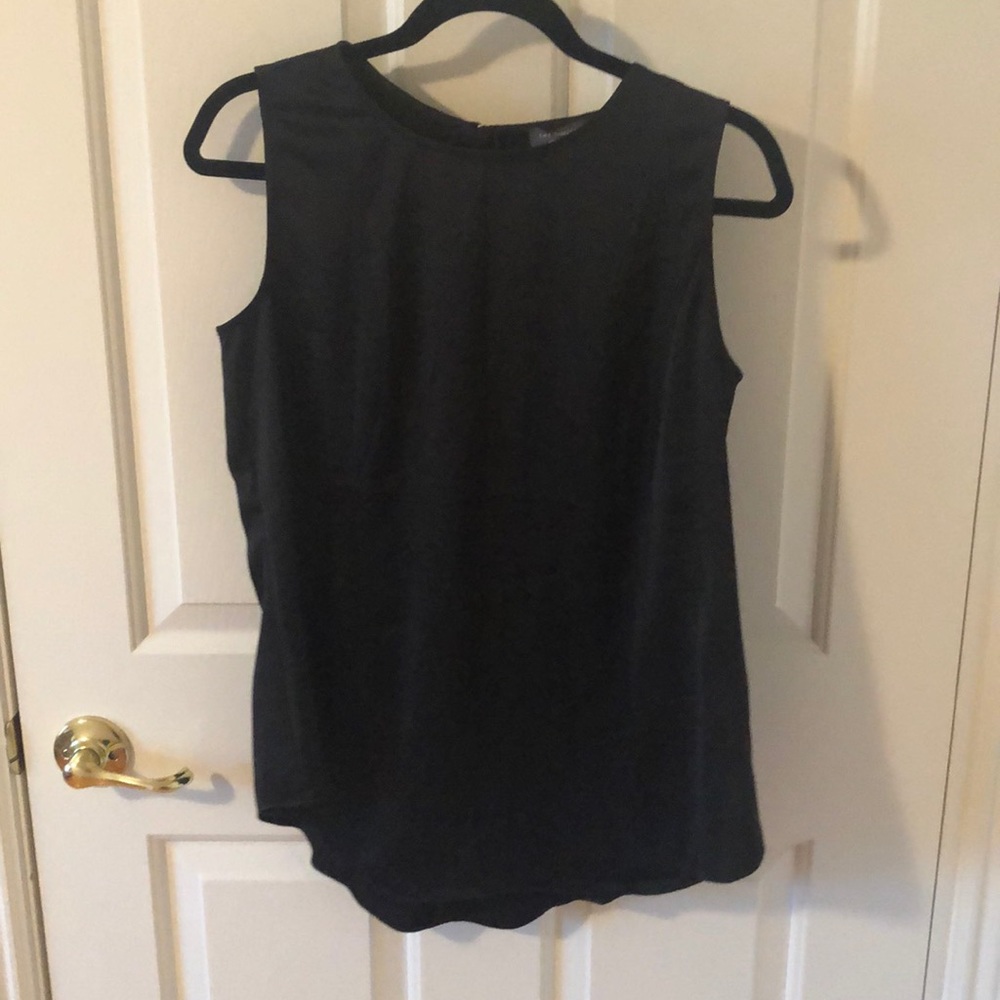 The Limited black satin feel back zip shell